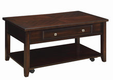 Load image into Gallery viewer, Transitional Walnut Lift-Top Coffee Table
