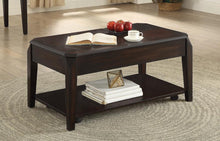 Load image into Gallery viewer, Transitional Walnut Lift-Top Coffee Table
