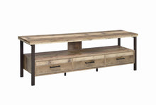 Load image into Gallery viewer, Rustic Weathered Pine 71&quot; TV Console
