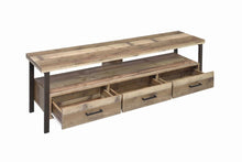 Load image into Gallery viewer, Rustic Weathered Pine 71&quot; TV Console
