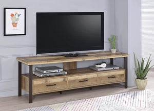 Rustic Weathered Pine 71" TV Console