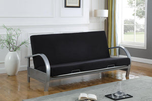 Transitional Silver Futon Frame