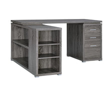 Load image into Gallery viewer, Yvette Weathered Grey Executive Desk

