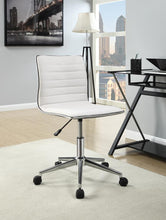 Load image into Gallery viewer, Modern White and Chrome Home Office Chair
