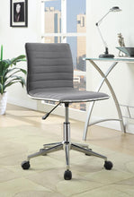 Load image into Gallery viewer, Modern Grey and Chrome Home Office Chair
