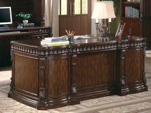 Load image into Gallery viewer, Tucker Traditional Rich Brown Executive Desk
