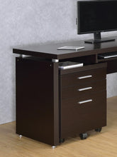 Load image into Gallery viewer, Skylar Contemporary Cappuccino Three-Drawer File Cabinet
