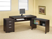 Load image into Gallery viewer, Skylar Contemporary Cappuccino Computer Desk With Keyboard Tray
