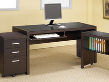 Load image into Gallery viewer, Skylar Contemporary Cappuccino Computer Desk With Keyboard Tray
