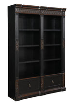 Load image into Gallery viewer, Rowan Traditional Black and Espresso Bookcase
