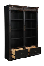 Load image into Gallery viewer, Rowan Traditional Black and Espresso Bookcase
