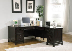 Garson Cappuccino L-Shaped Office Desk