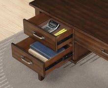 Load image into Gallery viewer, Craftsman Golden Brown Office Desk

