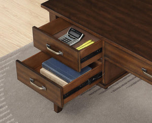 Craftsman Golden Brown Office Desk