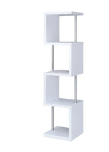 Load image into Gallery viewer, Modern White Four-Tier Bookcase
