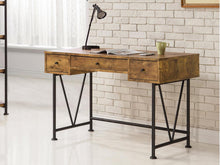 Load image into Gallery viewer, Barritt Industrial Antique Nutmeg Writing Desk
