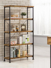 Load image into Gallery viewer, Barritt Industrial Antique Nutmeg Bookcase
