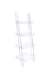 Amaturo Clear Acrylic Ladder Bookcase