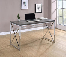 Load image into Gallery viewer, Transitional Weathered Grey Writing Desk
