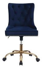 Load image into Gallery viewer, Modern Blue Velvet Office Chair
