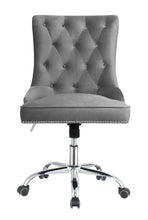 Load image into Gallery viewer, Modern Grey Velvet Office Chair
