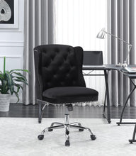 Load image into Gallery viewer, Modern Black Velvet Office Chair
