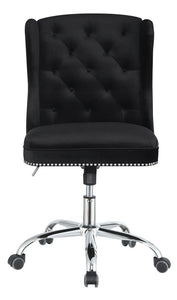 Modern Black Velvet Office Chair