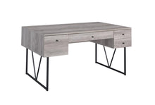 Load image into Gallery viewer, Industrial Grey Driftwood Writing Desk
