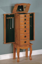 Load image into Gallery viewer, Country Warm Oak Jewelry Armoire
