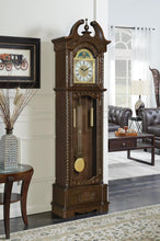 Load image into Gallery viewer, Traditional Brown Grandfather Clock
