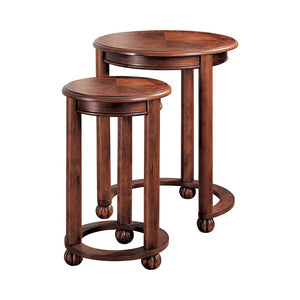 Traditional Warm Amber Nesting Table