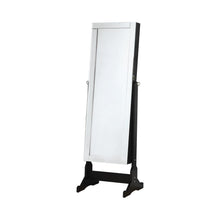 Load image into Gallery viewer, Transitional Black Cheval Mirror and Jewelry Armoire
