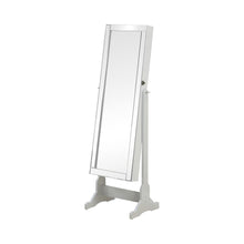 Load image into Gallery viewer, Transitional Dove Grey Cheval Mirror Armoire
