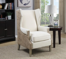 Load image into Gallery viewer, Traditional Cream Accent Chair with Vintage Print
