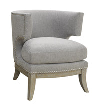 Load image into Gallery viewer, Transitional Grey Exposed Wood Accent Chair
