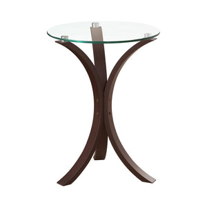 Transitional Cappuccino Accent Table