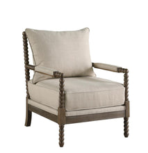 Load image into Gallery viewer, Traditional Oatmeal and Natural Accent Chair
