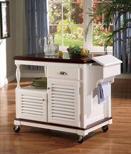 Load image into Gallery viewer, Traditional White Kitchen Cart
