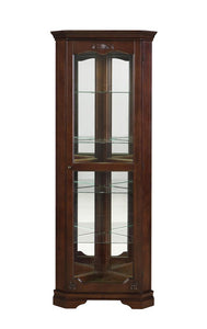 Traditional Golden Brown Curio Cabinet
