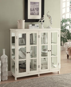 Transitional White Accent Cabinet