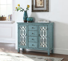 Load image into Gallery viewer, French Country Antique Blue Accent Cabinet
