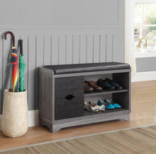Load image into Gallery viewer, Rustic Distressed Grey Shoe Cabinet
