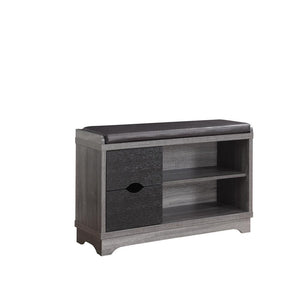 Rustic Distressed Grey Shoe Cabinet