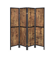 Load image into Gallery viewer, Industrial Antique Nutmeg Four-Panel Screen
