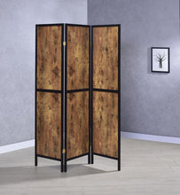 Load image into Gallery viewer, Rustic Antique Nutmeg Three-Panel Screen
