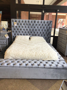 Upholstered storage bed