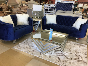 Sofa and loveseat upholstered
